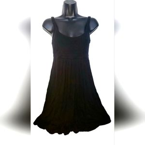 INC Dress Womens S Small Sundress Black Bubble Hem International Concepts